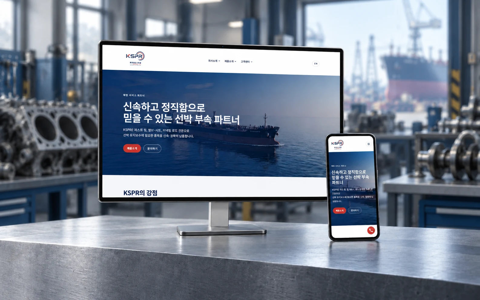KSPR — 공개 서비스 화면을 바탕으로 연출한 프로젝트 목업