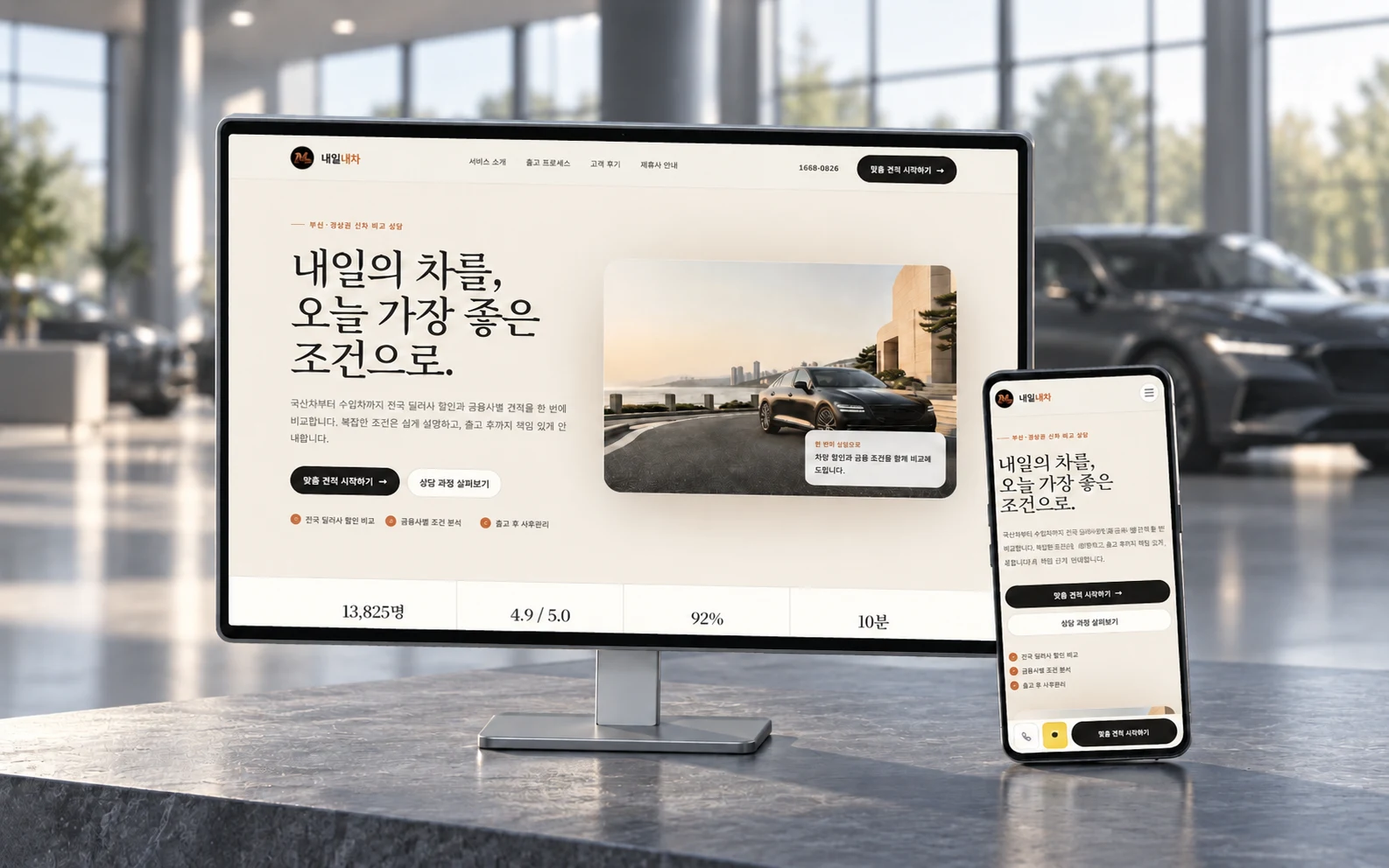 내일내차 — 基于公开服务界面制作的项目效果图
